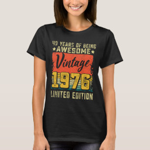 49. Geburtstag Vintage 1976 49 Jahre alt Bday-Deko T-Shirt