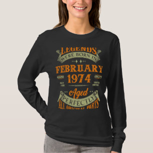 49. Geburtstag Vintage Legenden Geboren im Februar T-Shirt