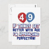 49. Geburtstagsdesign Postkarte (Vorne/Hinten)