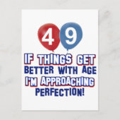 49. Geburtstagsdesign Postkarte (Vorderseite)