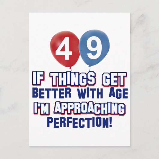 49. Geburtstagsdesign Postkarte (Vorderseite)