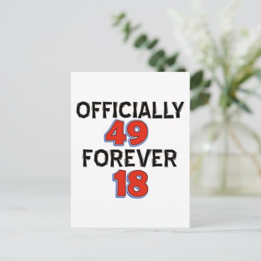 49. Geburtstagsdesigns Postkarte (Stehend Vorderseite)