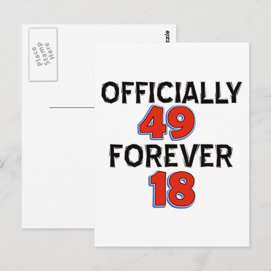 49. Geburtstagsdesigns Postkarte (Vorne/Hinten)