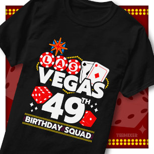 49. Geburtstagsgruppe Casino-Party passend zu Vega T-Shirt