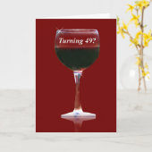 49. Geburtstagskarte Wein Funny Cheers Karte (Gelbe Blume)