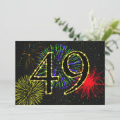49. Geburtstagsparty Einladung (Stehend Vorderseite)