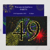 49. Geburtstagsparty Einladung (Vorne/Hinten)