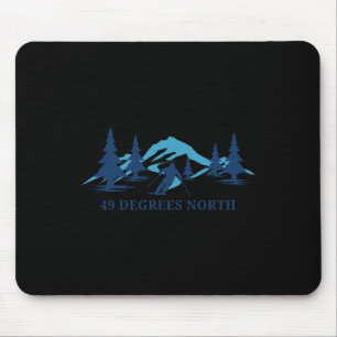 49 Grad nördlich von Washington Skiort Skie Mousepad