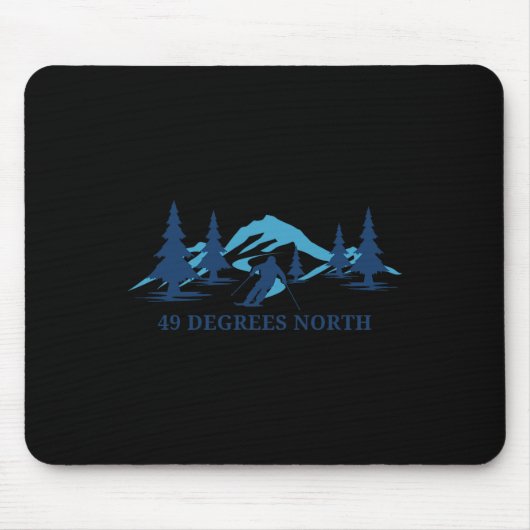 49 Grad nördlich von Washington Skiort Skie Mousepad (Vorne)