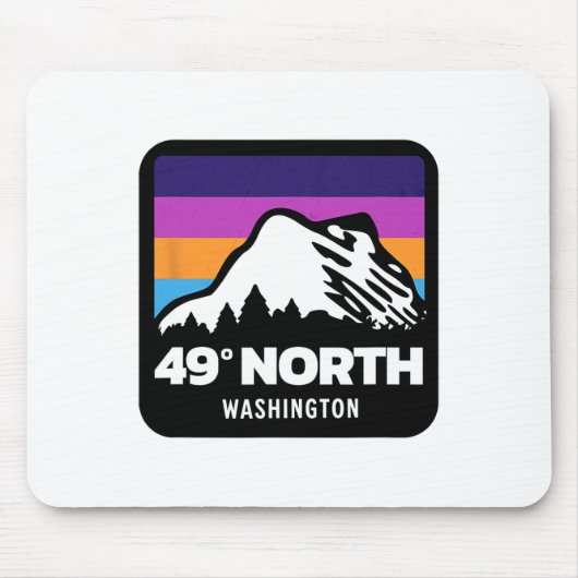 49 Grad North Washington Snowboarden Ski Fa. Mousepad (Vorne)