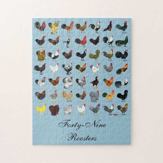 49 Hähne Puzzle (Vertikal)