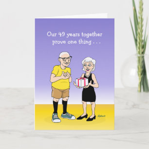 49. Hochzeitstag Grußkarte für Ehemann Karte