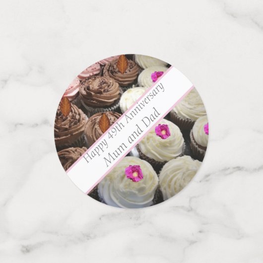 49. Hochzeitstag Konfetti (Klein Vorderseite)