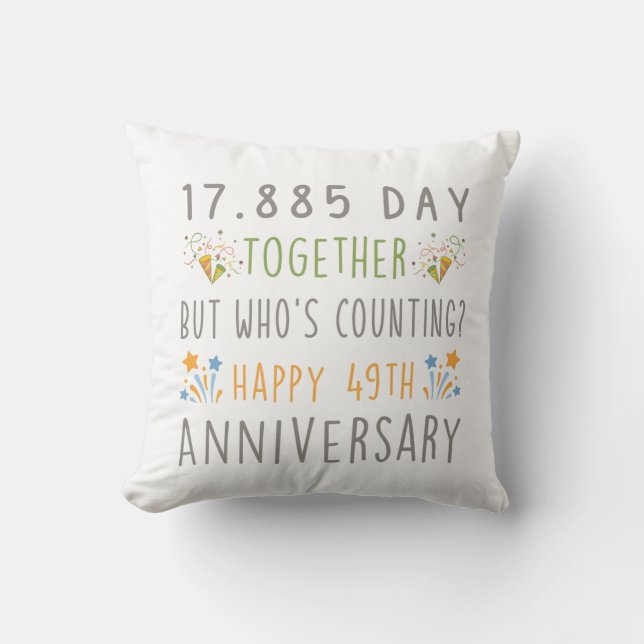 49. Hochzeitstag Tradition  Kissen (Vorderseite)