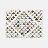 49 Huhn-Hennen Fleecedecke (Vorderseite (Horizontal))