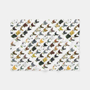 49 Huhn-Hennen Fleecedecke