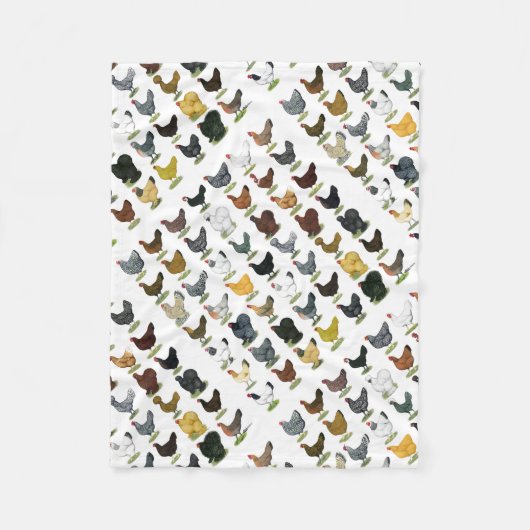 49 Huhn-Hennen Fleecedecke (Vorderseite)