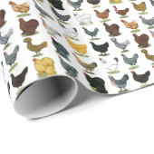 49 Huhn-Hennen Geschenkpapier (Rolleneckpunkt)