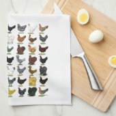 49 Huhn-Hennen Geschirrtuch (Viertel Falte)