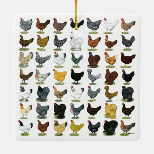 49 Huhn-Hennen Keramikornament (Rückseite)