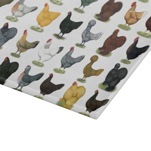 49 Huhn-Hennen Schneidebrett (Ecke)