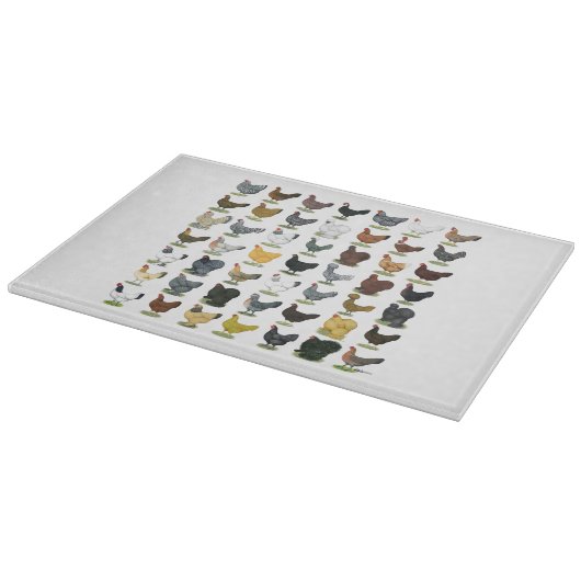 49 Huhn-Hennen Schneidebrett (Ecke)