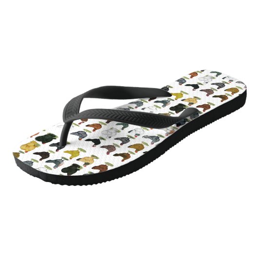 49 Hühner Badesandalen (Schrägansicht)