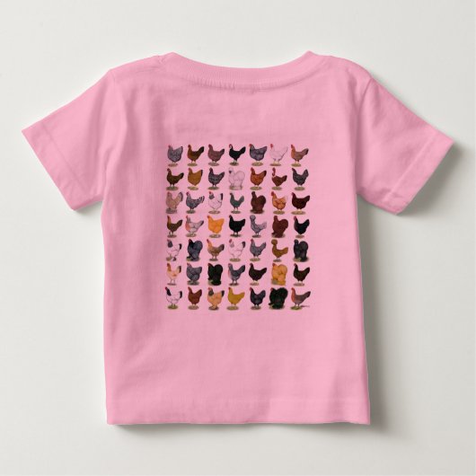 49 Hühnerhennen Baby T-shirt (Rückseite)