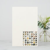 49 Hühnerhennen Briefpapier (Stehend Vorderseite)