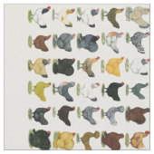 49 Hühnerhennen Stoff (Nahaufnahme)