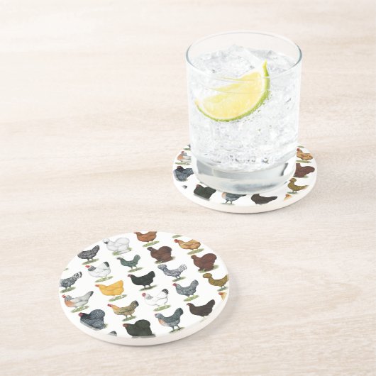 49 Hühnerhennen Untersetzer (Seite)