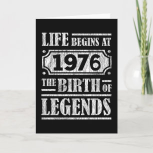 49 Jahre alt 1976 Geburt der Legende 49. Geburtsta Karte