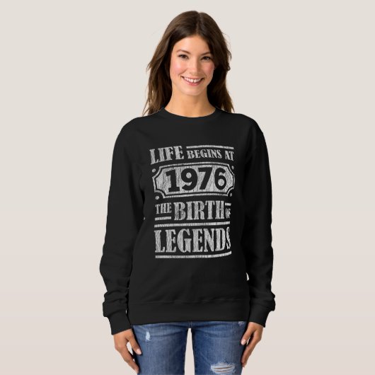49 Jahre alt 1976 Geburt der Legende 49. Geburtsta Sweatshirt (Vorne ganz)