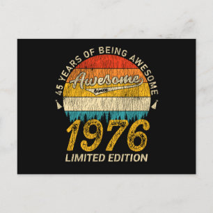 49 Jahre alt 1976 Retro Phantastisch 49. Geburtsta Postkarte