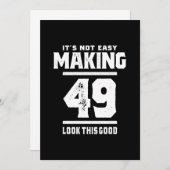 49 Jahre alt - 49. Geburtstag Funny Gift Einladung (Vorne/Hinten)