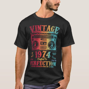 49 Jahre alt Geburtstag Vintag 1974 Frauen Männer T-Shirt