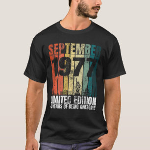 49 Jahre Alte Geschenke Vintag September 1971 49th T-Shirt