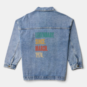 49 Jahre alte Vintage 1974 Geburtstag März 49. Dec Jeansjacke