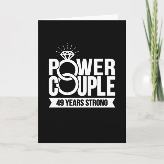 49 Jahre Starker Power Paar Niedlich 49 Jahre Jubi Karte (Vorderseite)