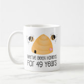 49. Jahrestags-Paar-Geschenk Kaffeetasse (Links)
