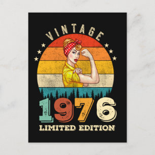 49-jähriger Tag 1976 Vintag 49. Geburtstagsfrauen Postkarte