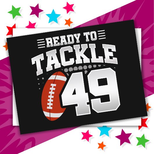 49-jähriges Tackle Football Party 49. Geburtstag Postkarte