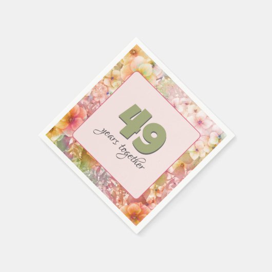 49. Jubiläum Kosmos Blumengarten Serviette (Ecke)