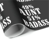 49-Prozent-Tante 51 Prozent badass Offensive Geschenkpapier (Rolleneckpunkt)