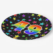 49. Veranstaltung: Bold, Fun, Colorful Rainbow 49 Pappteller (Schrägansicht)