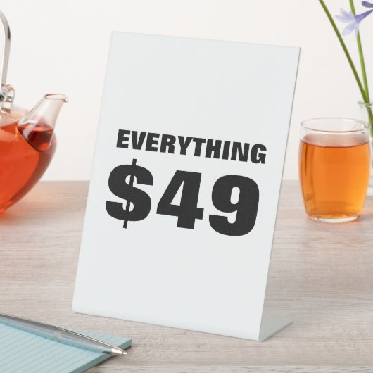 49 $ Verkaufsabrechnung, 49 $ Preisabrechnung, Hän Sockelschild (In Situ)