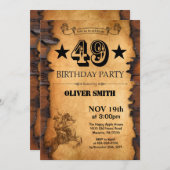 49. Western - Einladung zum Geburtstag (Vorne/Hinten)