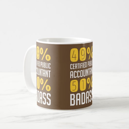 49% Wirtschaftsprüfer 57% Badass Kaffeetasse (Vorderseite Links)