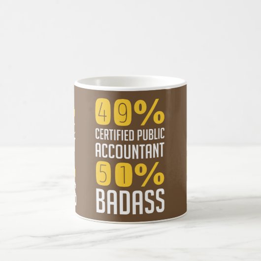 49% Wirtschaftsprüfer 57% Badass Kaffeetasse (Mittel)