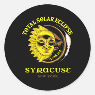4.08.24 Gesamtsolarschleife 2024 Syrakus York Runder Aufkleber